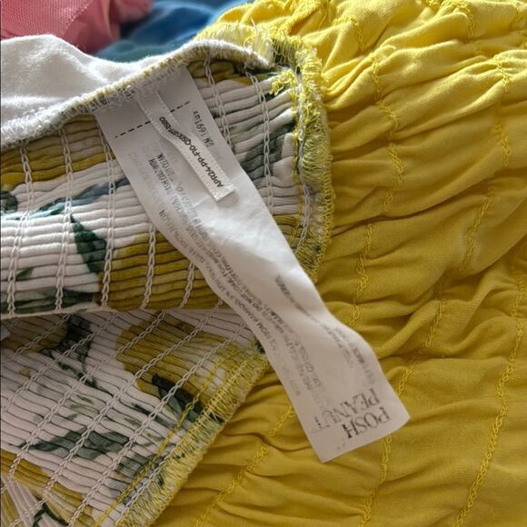 Posh Peanut Limoncello Yellow Lemon Print Dress with Ruffled Skirt - Picture 4 of 4